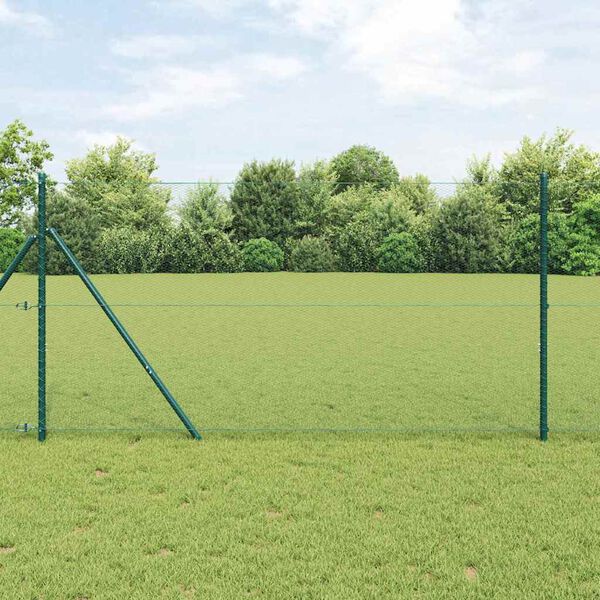 vidaXL Palo della recinzione Verde 10 x 1,4 m (rete 13 mm)
