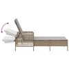 vidaXL Lettino prendisole 2 pcs Beige 35 x 35 x 32cm polyrattan