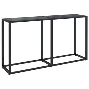 vidaXL Tavolo Consolle Nero 140x35x75,5 cm in Vetro Temperato
