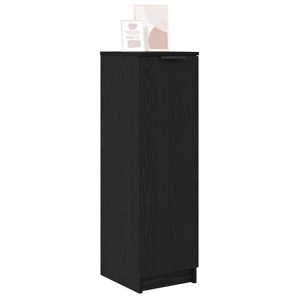 vidaXL Scarpiera Rovere nero 29.5 x 35 x 101 cm Legno multistrato