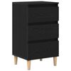 vidaXL Armadio da Notte Rovere Nero 40 x 35 x 70 cm