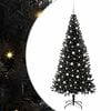 vidaXL Albero di Natale Nero 210 cm PVC