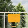 vidaXL Tavolo Appeso da Balcone Giallo 60 x 39 x 65 cm Acciaio