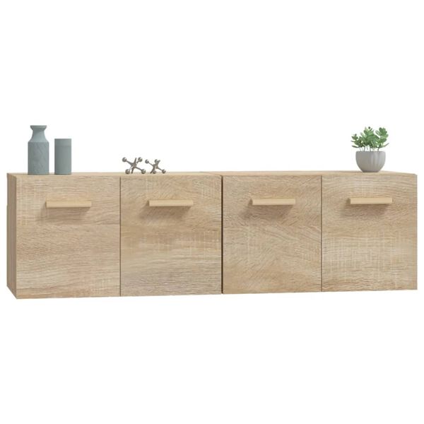 vidaXL Mobili Parete 2 pz Rovere Sonoma 60x36,5x35cm Legno Multistrato