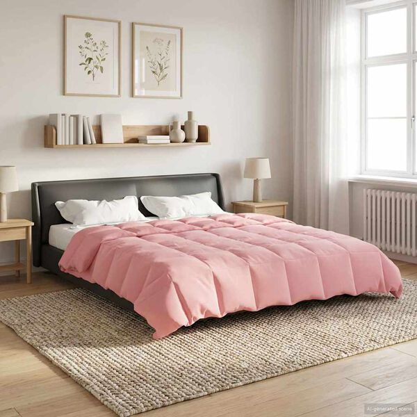 vidaXL Duvet Estivo Trapuntato Rosa 200 x 240 cm Microfibra
