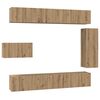 vidaXL Set mobile TV 8 pz Rovere artigianale Legno ingegnerizzato