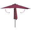 vidaXL Ombrello da giardino Rosso Bordeaux 294 x 150 x 224 cm