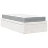 vidaXL Letto con Materasso Bianco 90x190 cm in Legno Massello di Pino