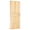 vidaXL Porta Scorrevole con Set Hardware 85x210 cm Legno Massello Pino