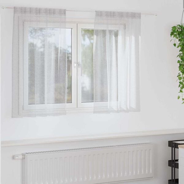 vidaXL Tenda in Velo 2 pcs Grigio chiaro 140 x 140 cm Poliestere