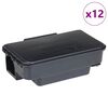 vidaXL Trappole per Topi 12 pz Nere 22x12,5x7,5 cm