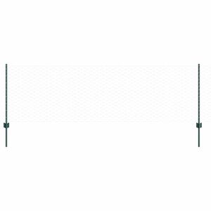 vidaXL Recinzione esagonale con palo 10 x 0,8 m Verde Rete