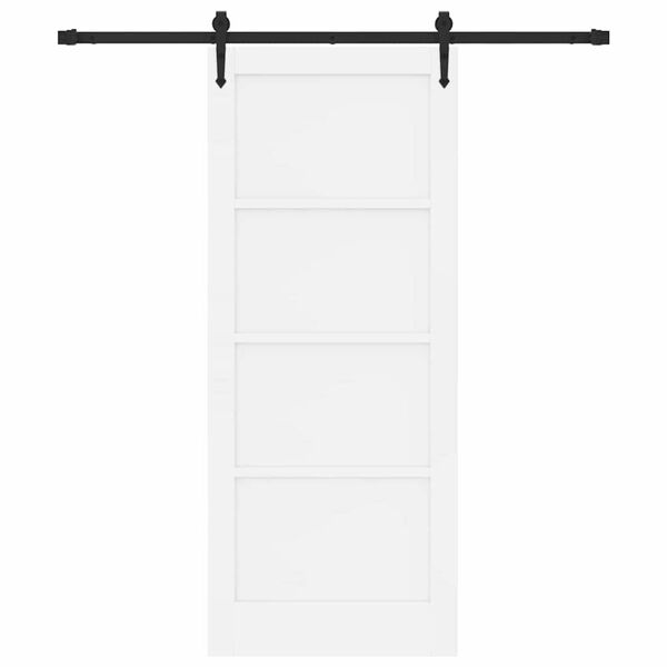vidaXL Porta scorrevole ORKDAL Bianco 83 x 202 cm Pino massello