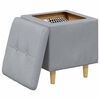 vidaXL Pouf con Storage Grigio chiaro 40 x 40 x 45 cm Tessuto