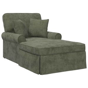 vidaXL Chaise Longe con Gonna con cuscino Verde 157 x 91 x 91 cm ARES
