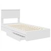vidaXL Letto con Contenitore Bianco 90 x 200 cm Legno multistrato