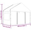 vidaXL Gazebo con Tetto Bianco 20,07x4,08x3,22 m in Polietilene