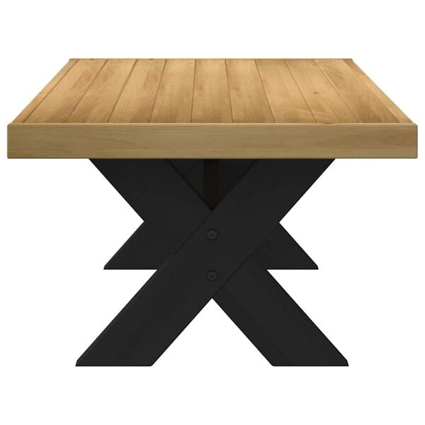 vidaXL Tavolino NOAIN Gambe a Forma di X 120x60x40cm in Legno Massello