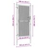 vidaXL Cancello da Giardino in Rete di Acciaio Zincato 100x200 cm Grigio
