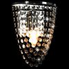 vidaXL Lampada da Muro con Perle di Cristallo Argento Ovale E14