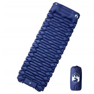 vidaXL Materasso Campeggio Autogonfiabile Cuscini 1 Persona Blu Marino