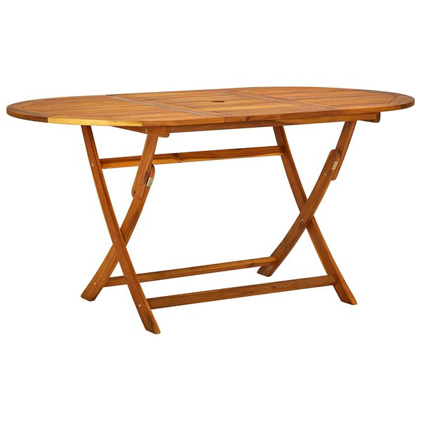 vidaXL Set Pranzo da Giardino 7pz Legno Massello di Acacia e Textilene