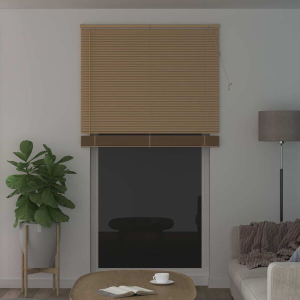 vidaXL Tenda Veneziana Marrone Chiaro con Motivo 213 x 110 cm PVC