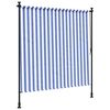 vidaXL Tenda a Rullo Esterno Blu e Bianca 150x270cm Tessuto e Acciaio