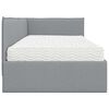 vidaXL Struttura Letto Angolare con Materasso 2 pcs Grigio chiaro