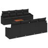 vidaXL Set Divano da Giardino 9 pz Nero polyrattan