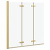 vidaXL Box Doccia Pieghevole Oro 130 x 138 cm Vetro ESG e Alluminio