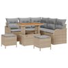 vidaXL Set Divano da Giardino 8 pcs Beige polyrattan