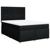 vidaXL Giroletto a Molle con Materasso Nero 140x190 cm in Tessuto