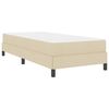 vidaXL Letto a molle con materasso Crema 90 x 200 cm Tessuto