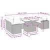 vidaXL Set Divano da Giardino 8 pz con Cuscini Beige in Polyrattan