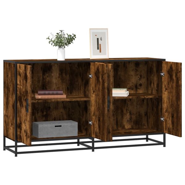 vidaXL Credenza Rovere Fumo 134x35x76 cm in Truciolato