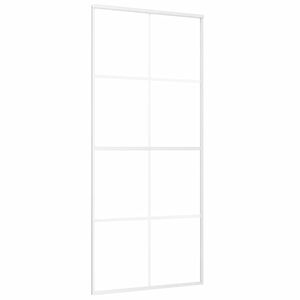 vidaXL Porta Scorrevole in Vetro ESG e Alluminio 90x205 cm Bianca