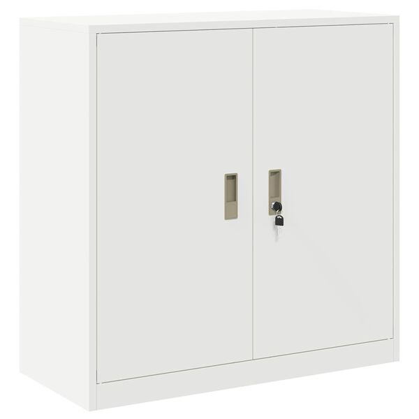 vidaXL Armadio Bianco 90 x 40 x 90 cm Acciaio
