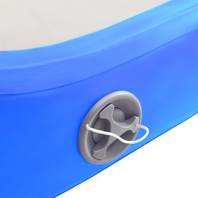 vidaXL Tappetino Ginnastica Gonfiabile con Pompa 200x200x10 cm PVC Blu