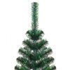 vidaXL Albero di Natale Artificiale Punte Iridescenti Verde 120 cm PVC