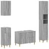 vidaXL Set di Mobili da Bagno da 4 Pezzi DELFT Sonoma grigio