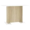 vidaXL Tavolo da Pranzo Bianco e Rovere Sonoma 110x60x75cm Multistrato