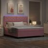 vidaXL Letto a molle con materasso con led Rosa 180 x 200 cm Velluto