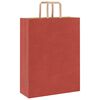 vidaXL Sacchetti di Carta 250 pz con Manici Rossi 32x12x42 cm
