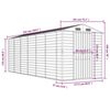 vidaXL Capanno Giardino Marrone Chiaro 191x555x198cm Acciaio Zincato