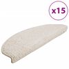 vidaXL Tappetini per scale 15 pz 65x21x4 cm Bianco Semicircolari Grandi