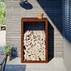 vidaXL Rack per Legna da Ardere 60x40x100 cm in Acciaio Corten