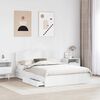 vidaXL Letto con Contenitore Bianco 140 x 190 cm Legno multistrato