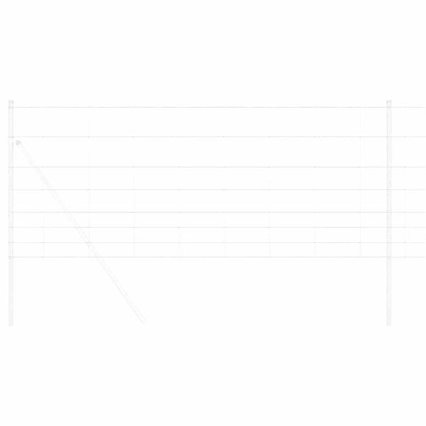 vidaXL Recinzione da campo Argento 100 x 1 m Acciaio zincato