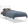 vidaXL Giroletto con Testiera Metallo Bianco 80x200 cm